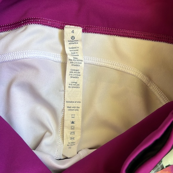 Multi color Size 4 Lululemon leggings - Picture 3 of 5